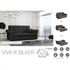   VIVA SILVER III. előre nyíló rugós kanapé Mono 248 színben