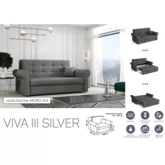   VIVA SILVER III. előre nyíló rugós kanapé Mono 246 színben