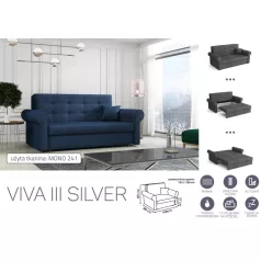   VIVA SILVER III. előre nyíló rugós kanapé Mono 241 színben