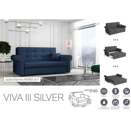 VIVA SILVER III. előre nyíló rugós kanapé Mono 241 színben