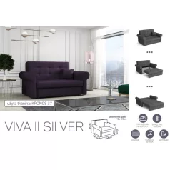   VIVA SILVER II. előre nyíló rugós kanapékronos 37 színben
