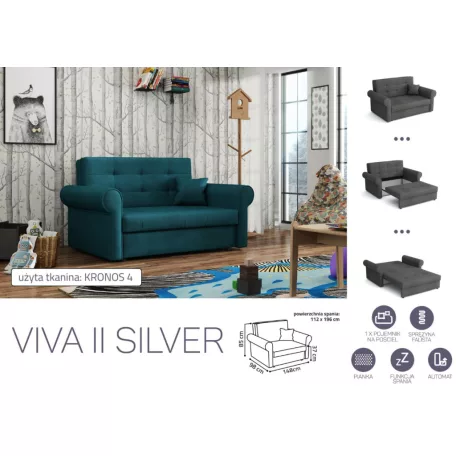 VIVA SILVER II. előre nyíló rugós kanapékronos 4 színben