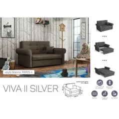   VIVA SILVER II. előre nyíló rugós kanapé Paros 4 színben