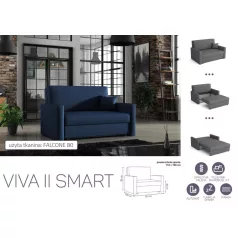   VIVA SMART II előre nyíló rugós, ágyneműtartós kanapé Falcone 80 színben