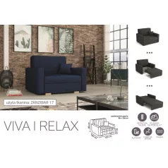 VIVA Relax I. előre nyíló fotel Zanzibar 17 színben