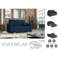 VIVA Relax II. előre nyíló fotel Zanzibar 17 színben