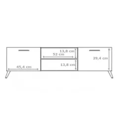 DITA RTV asztal matt fehér/sonoma