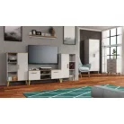 DITA 4 fiókos komód matt fehér/sonoma