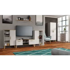 DITA 4 fiókos komód matt fehér/sonoma