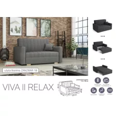 VIVA Relax II. előre nyíló fotel Zanzibar 18 színben