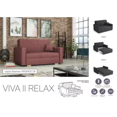 VIVA Relax II. előre nyíló fotel Kronos 29 színben