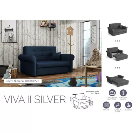 VIVA SILVER II. előre nyíló rugós kanapé Mono 244 színben