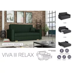 VIVA Relax III. előre nyíló fotelkronos 14 színben