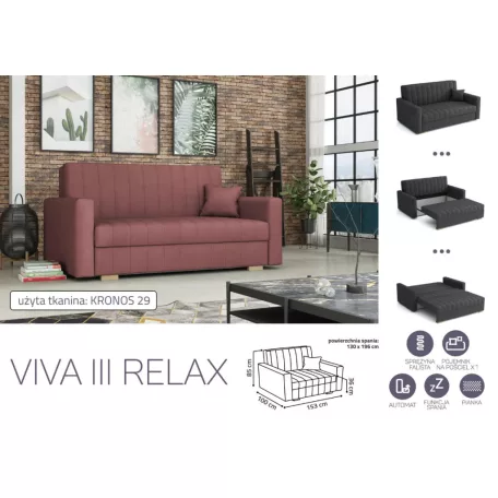 VIVA Relax III. előre nyíló fotelkronos 29 színben