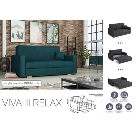 VIVA Relax III. előre nyíló fotelkronos 4 színben