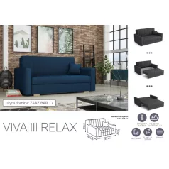 VIVA Relax III. előre nyíló fotel Zanzibar 17 színben