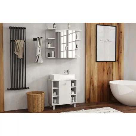 Adel tükrös fürdőszobai szekrény fehér