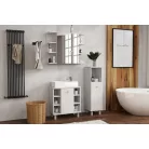 Adel alacsony fürdőszobai szekrény fehér színben