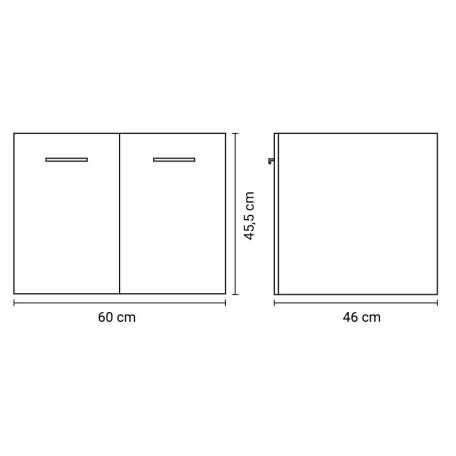 Positivo 12FL mosdósszekrény dió