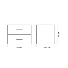 Positivo 2S 60-as mosdósszekrény tengerészkék