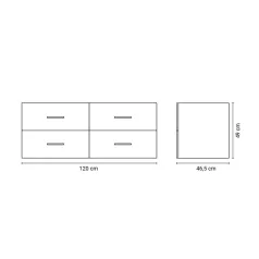 Positivo 4S mosdósszekrény tengerészkék