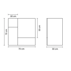 Positivo 2F2P fürdőszobai felső szekrény sonoma
