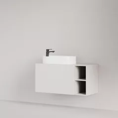 Positivo 1F2P fürdőszobai alsó szekrény fehér