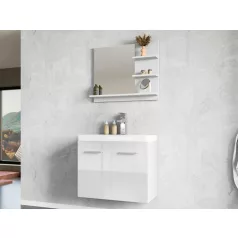 Laurine fürdőszobai tükör fehér színben