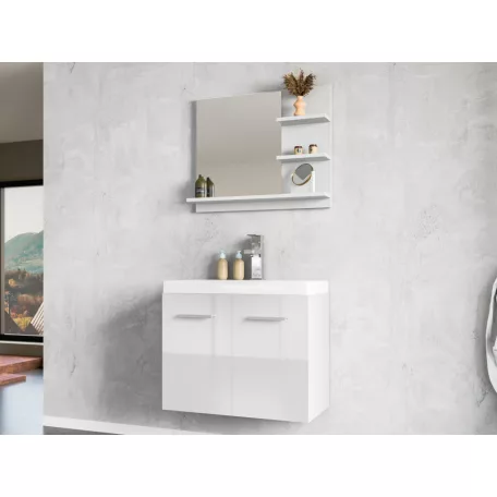 Laurine fürdőszobai tükör fehér színben