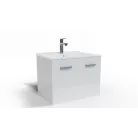 Laurine mosdós szekrény magasfényű fehér színben