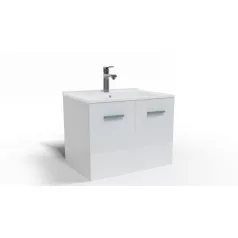 Laurine mosdós szekrény magasfényű fehér színben