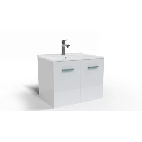 Laurine mosdós szekrény magasfényű fehér színben