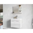 Laurine mosdós szekrény magasfényű fehér színben