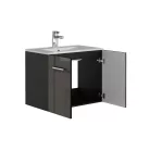 Laurine mosdós szekrény magasfényű fekete színben