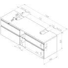 Magdalena fürdőszobai szekrény antracit színben