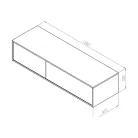 Isaurie fürdőszobai szekrény fehér színben