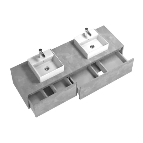 Isaurie fürdőszobai szekrény beton színben