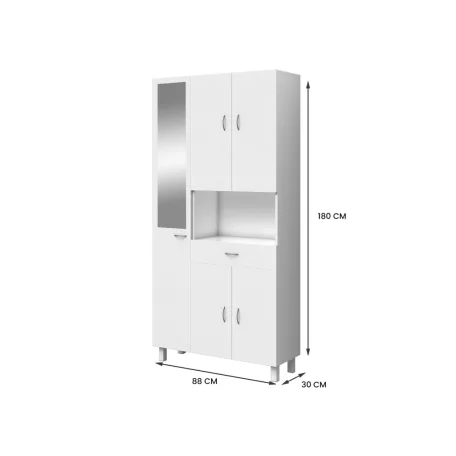 Minela II. fürdőszobai szekrény fehér színben 88 cm