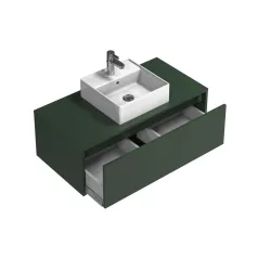 Teana fürdőszobai szekrény zöld színben