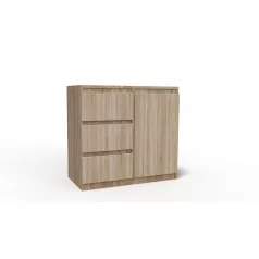 Merg 3S1F 1 ajtós - 3 fiókos komód sonoma színben