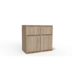 Merg 2S2F 2 ajtós - 2 fiókos komód sonoma színben