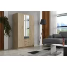 Pino I. tükrös gardróbszekrény 120 cm sonoma színben