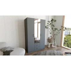 Pino I. tükrös gardróbszekrény 120 cm szürke színben