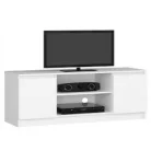 Merg 2 ajtós - 2 polcos TV szekrény fehér színben