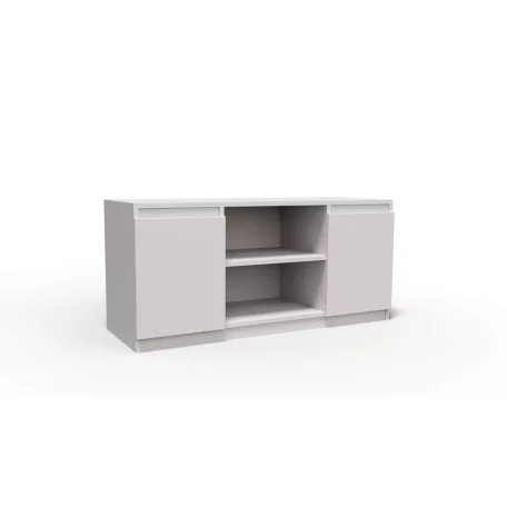 Merg 2 ajtós - 2 polcos TV szekrény fehér színben