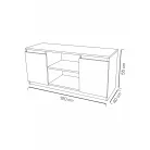 Merg 2 ajtós - 2 polcos TV szekrény fehér színben