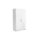 Pino III. akasztós, polcos, fiókos gardróbszekrény 96 cm fehér színben