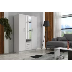 Pino I. tükrös gardróbszekrény 120 cm fehér színben