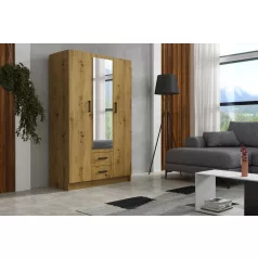 Pino I. tükrös gardróbszekrény 120 cm artisan színben