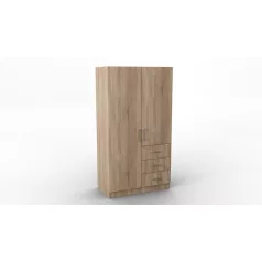   Pino III. akasztós, polcos, fiókos gardróbszekrény 96 cm sonoma színben